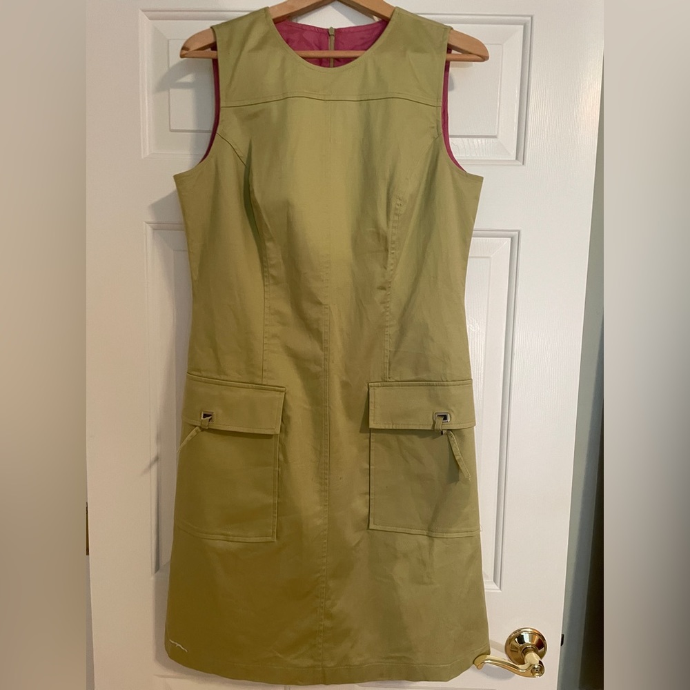 Citrine Canada Mod Chartreuse Shift Dress, 12 - image 1